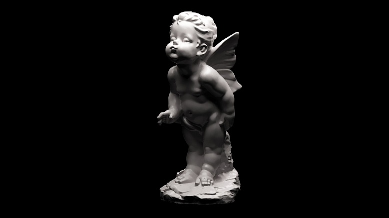 Ангелы: девочка и мальчик - декор из гипса - 7956