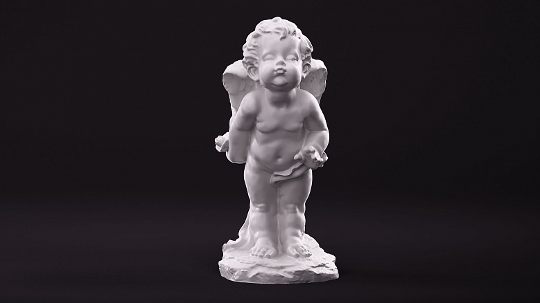 Ангелы: девочка и мальчик - декор из гипса - 7962
