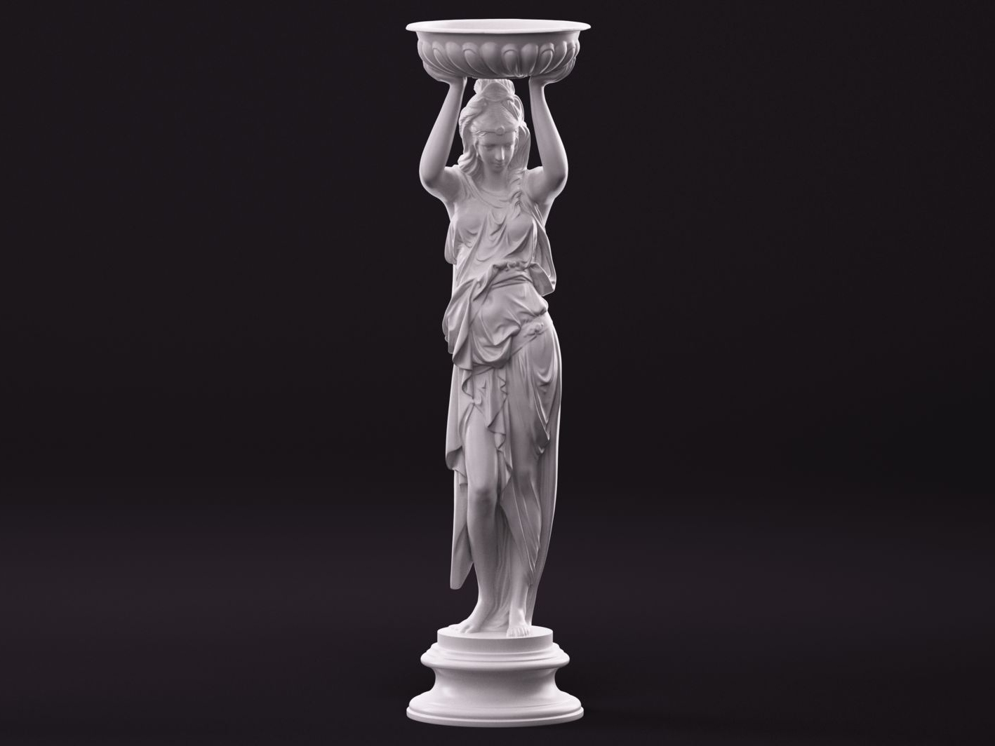 Скульптура девушка с чашей