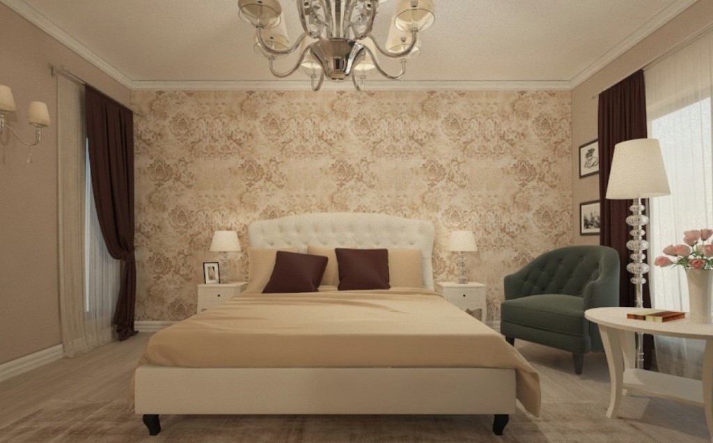 Проект дизайна спальни в классическом стиле