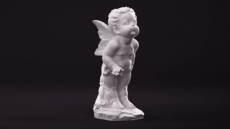 Ангелы: девочка и мальчик - декор из гипса - 7913