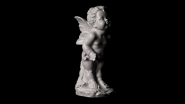 Ангелы: девочка и мальчик - декор из гипса - 7943