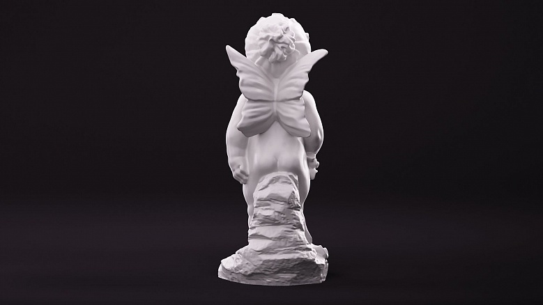 Ангелы: девочка и мальчик - декор из гипса - 7915