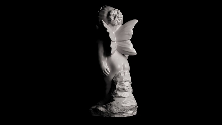 Ангелы: девочка и мальчик - декор из гипса - 7953