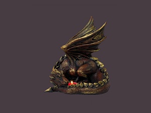 Статуэтка дракона - декор из гипса