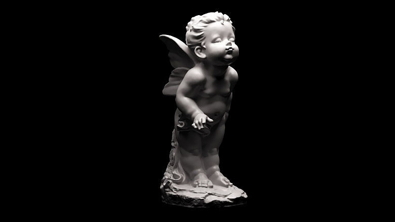 Ангелы: девочка и мальчик - декор из гипса - 7955