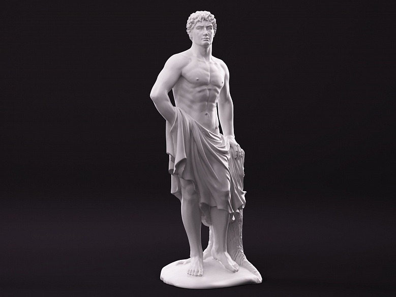 Скульптура Аполлона - декор из гипса