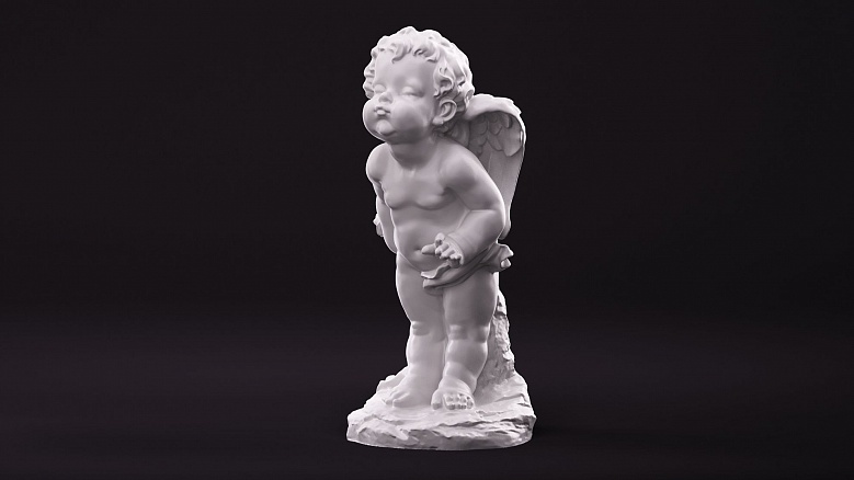 Ангелы: девочка и мальчик - декор из гипса - 7908