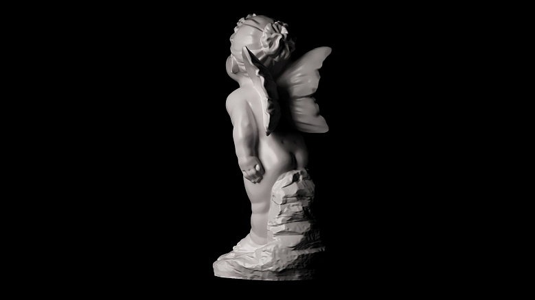 Ангелы: девочка и мальчик - декор из гипса - 7947