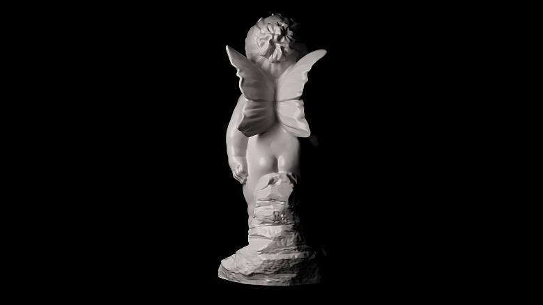 Ангелы: девочка и мальчик - декор из гипса - 7945