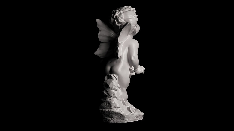 Ангелы: девочка и мальчик - декор из гипса - 7952