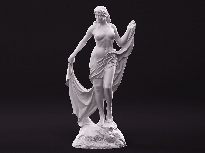 Касандра — скульптура полуобнаженной девушки - декор из гипса
