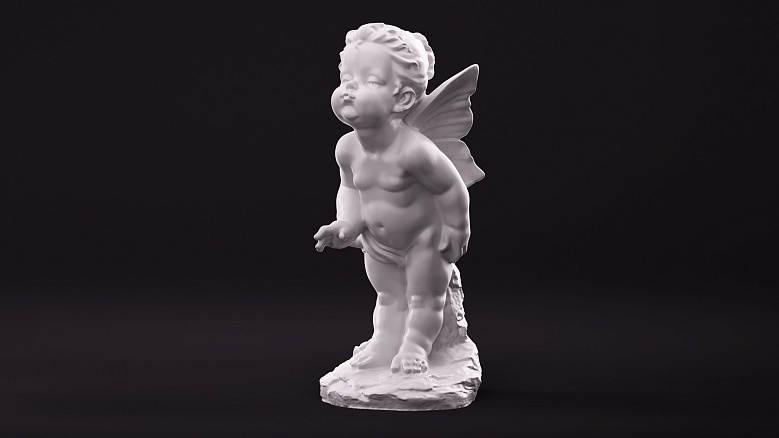Ангелы: девочка и мальчик - декор из гипса - 7914