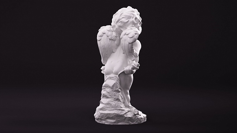 Ангелы: девочка и мальчик - декор из гипса - 7910