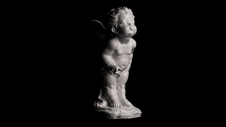 Ангелы: девочка и мальчик - декор из гипса - 7949