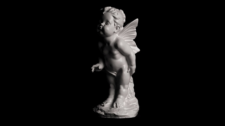 Ангелы: девочка и мальчик - декор из гипса - 7950