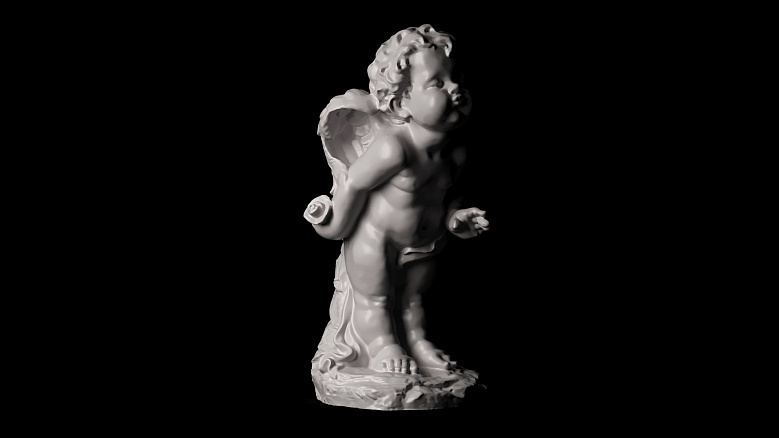 Ангелы: девочка и мальчик - декор из гипса - 7925