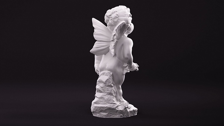 Ангелы: девочка и мальчик - декор из гипса - 7916