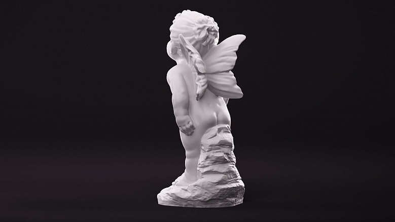 Ангелы: девочка и мальчик - декор из гипса - 7917