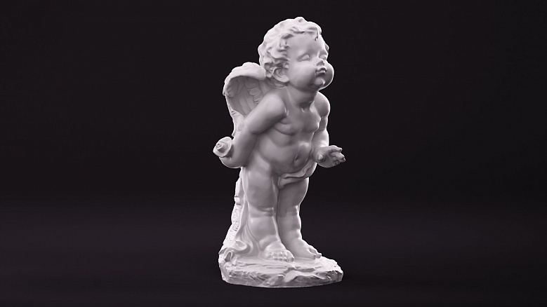 Ангелы: девочка и мальчик - декор из гипса - 7907
