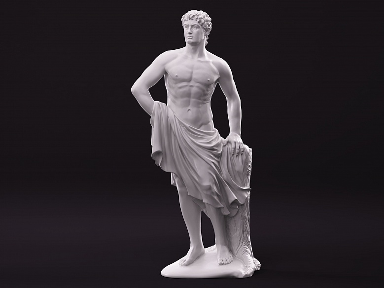 Скульптура Аполлона - декор из гипса - 7796